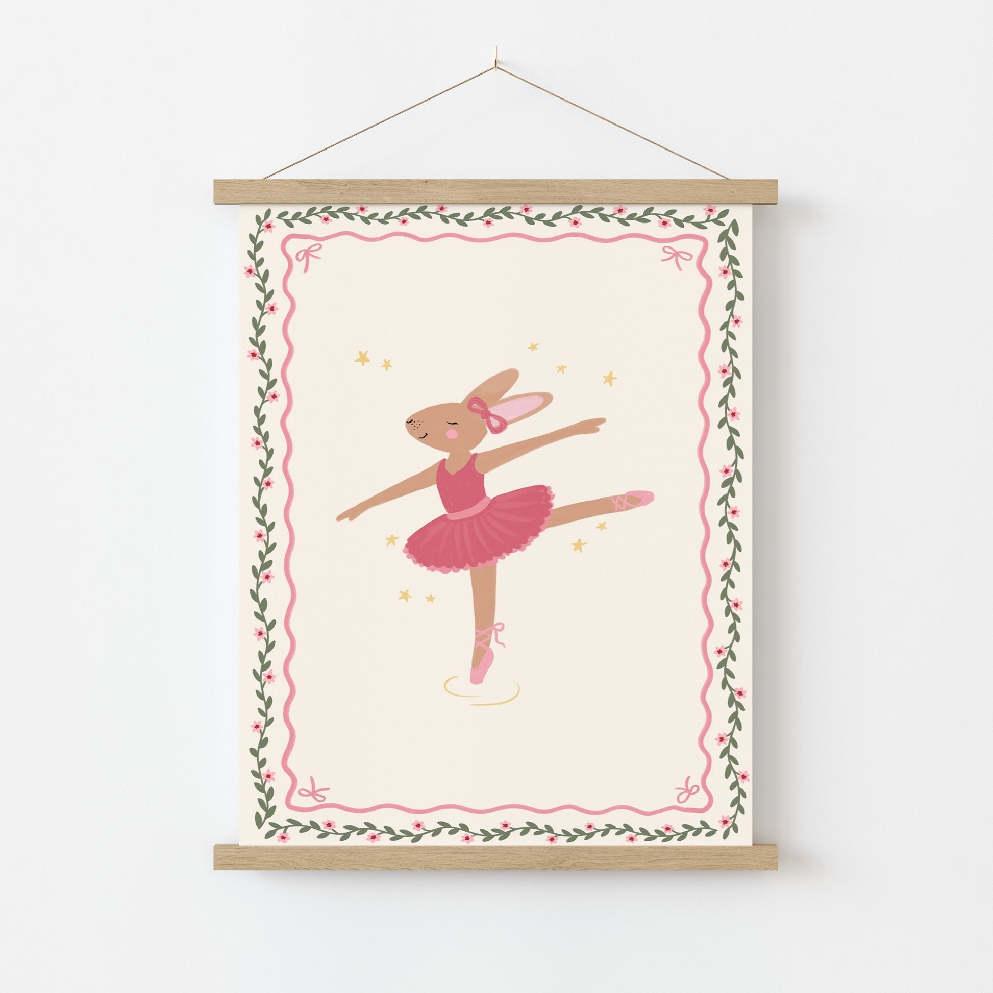 Stampa per cameretta con coniglietto ballerina