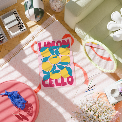 Limoncello Wall Art Print - Italian Lemon Kitchen Decor