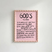 God's Rules – Christian Wall Art