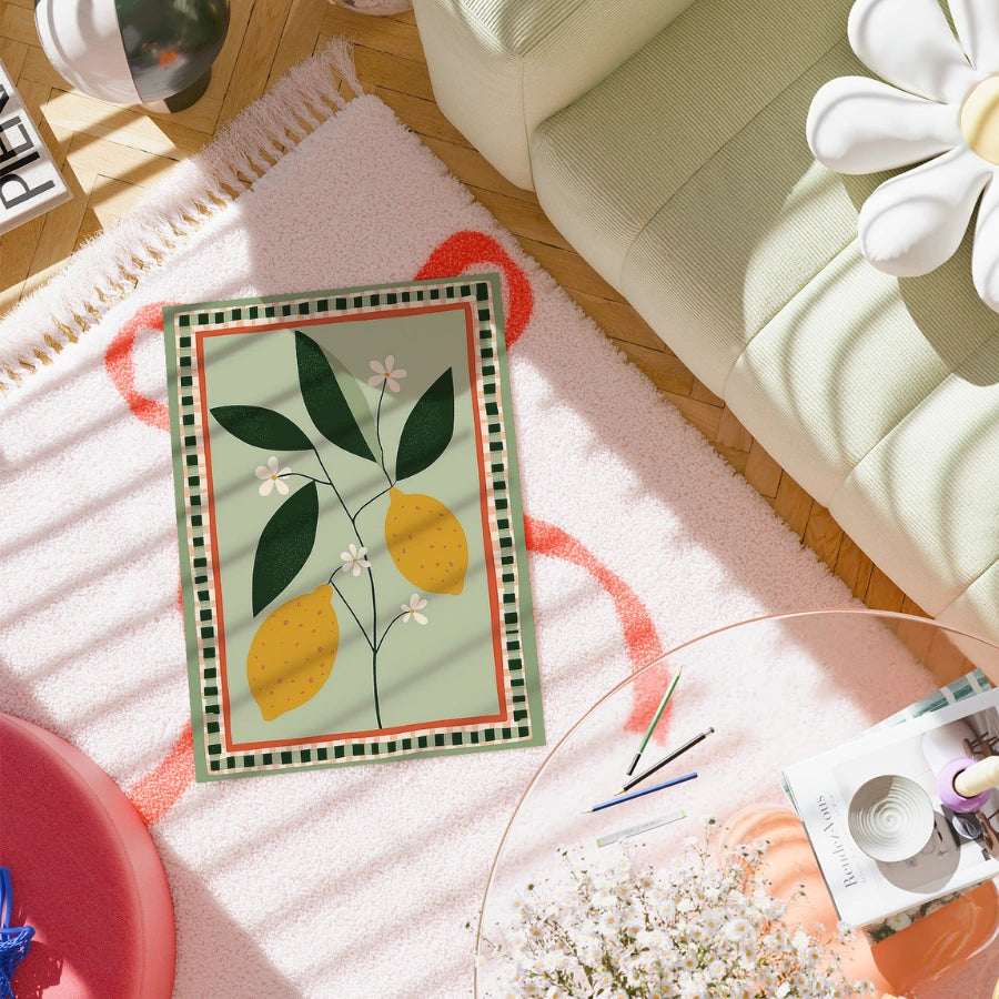 Lemon Kitchen Wall Art – Mediterranean Fruit Print