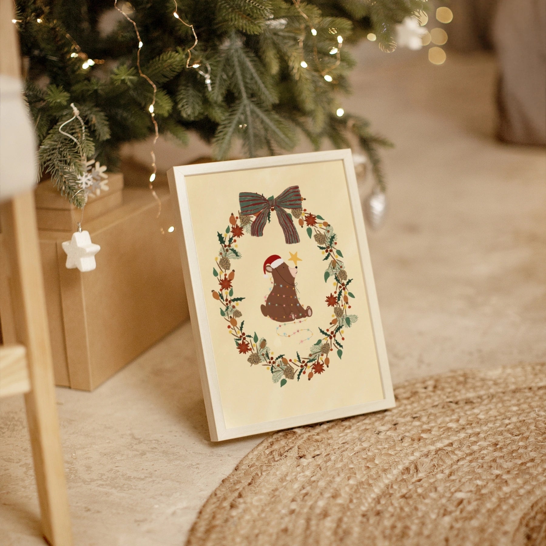 Ghirlanda di Natale con orsetto