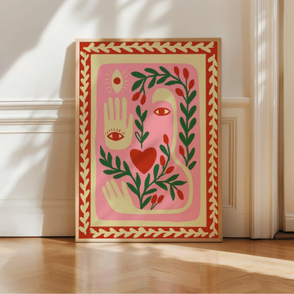 Sacred Symbols Boho Wall Art – Bohemian Aesthetic Print