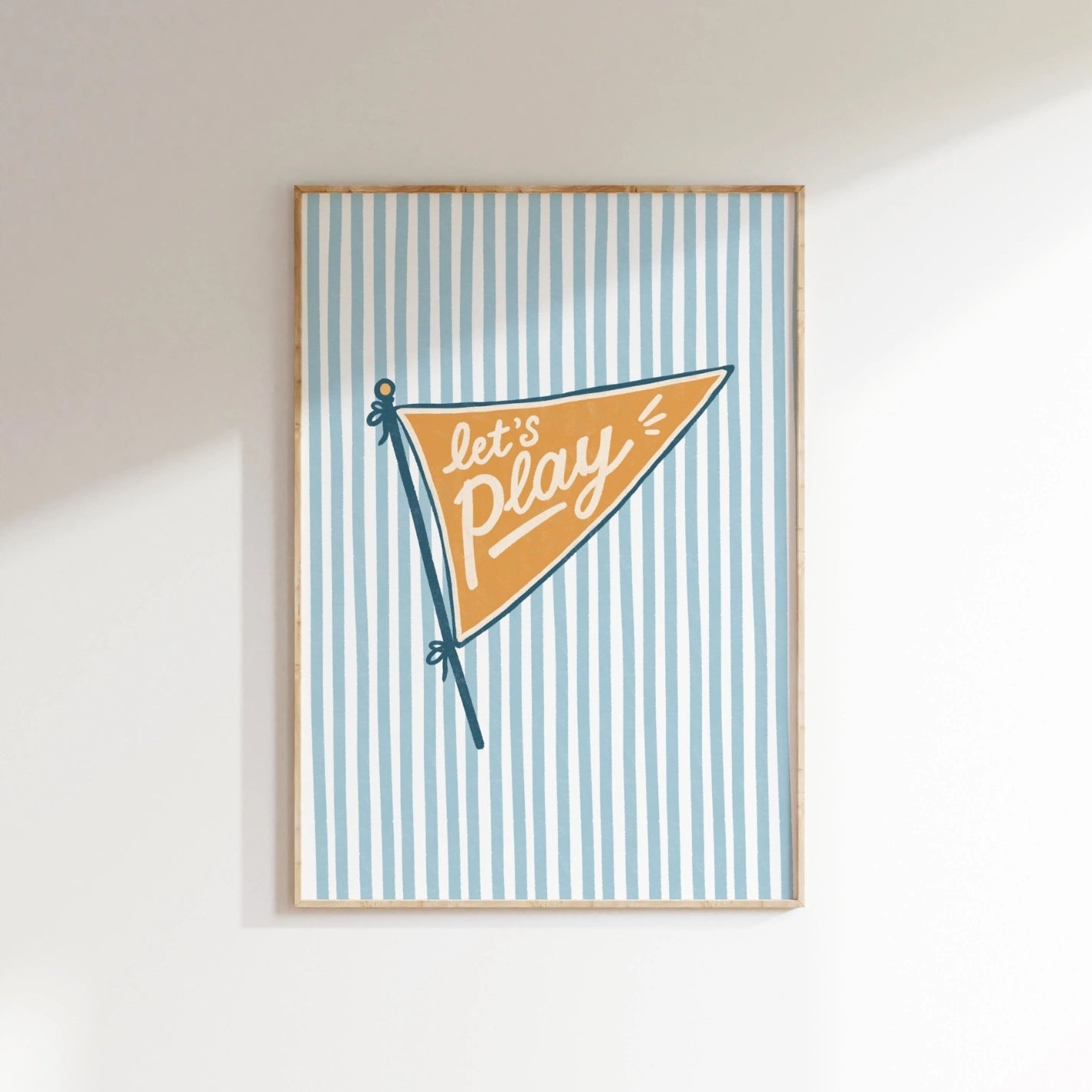 Kids Room Pennant Poster, Kids Sports Wall Art