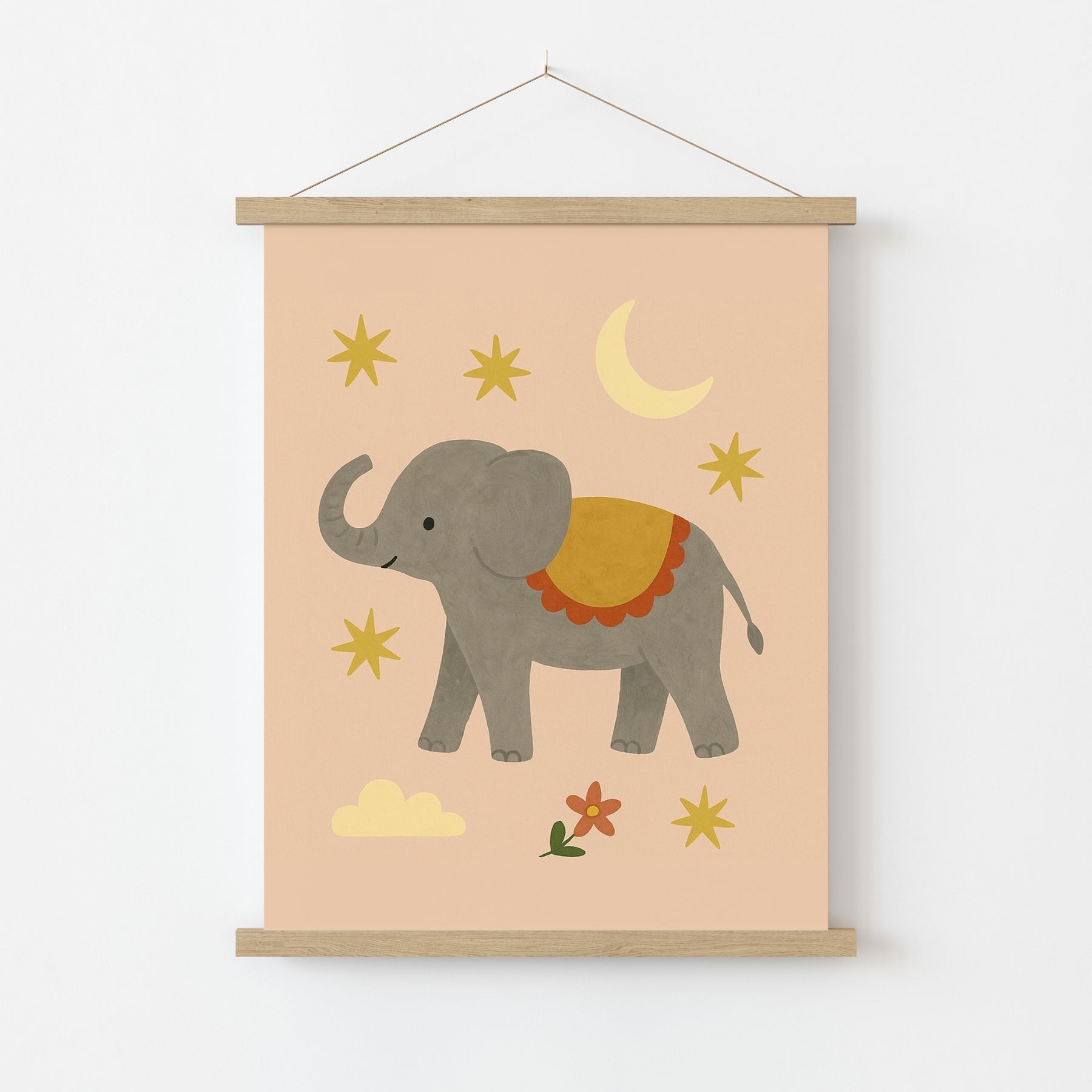 Impression de chambre d'enfant d'éléphant