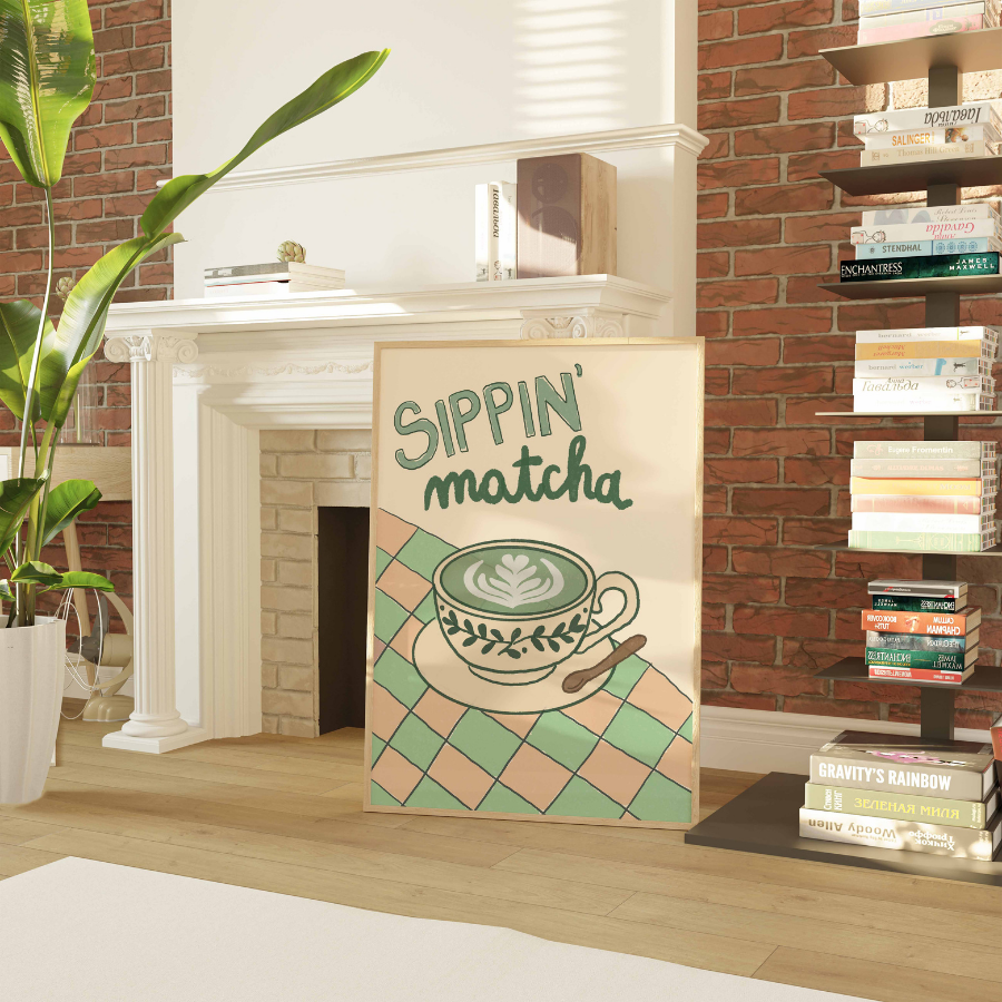 Matcha Wall Art – Cozy Kitchen Decor