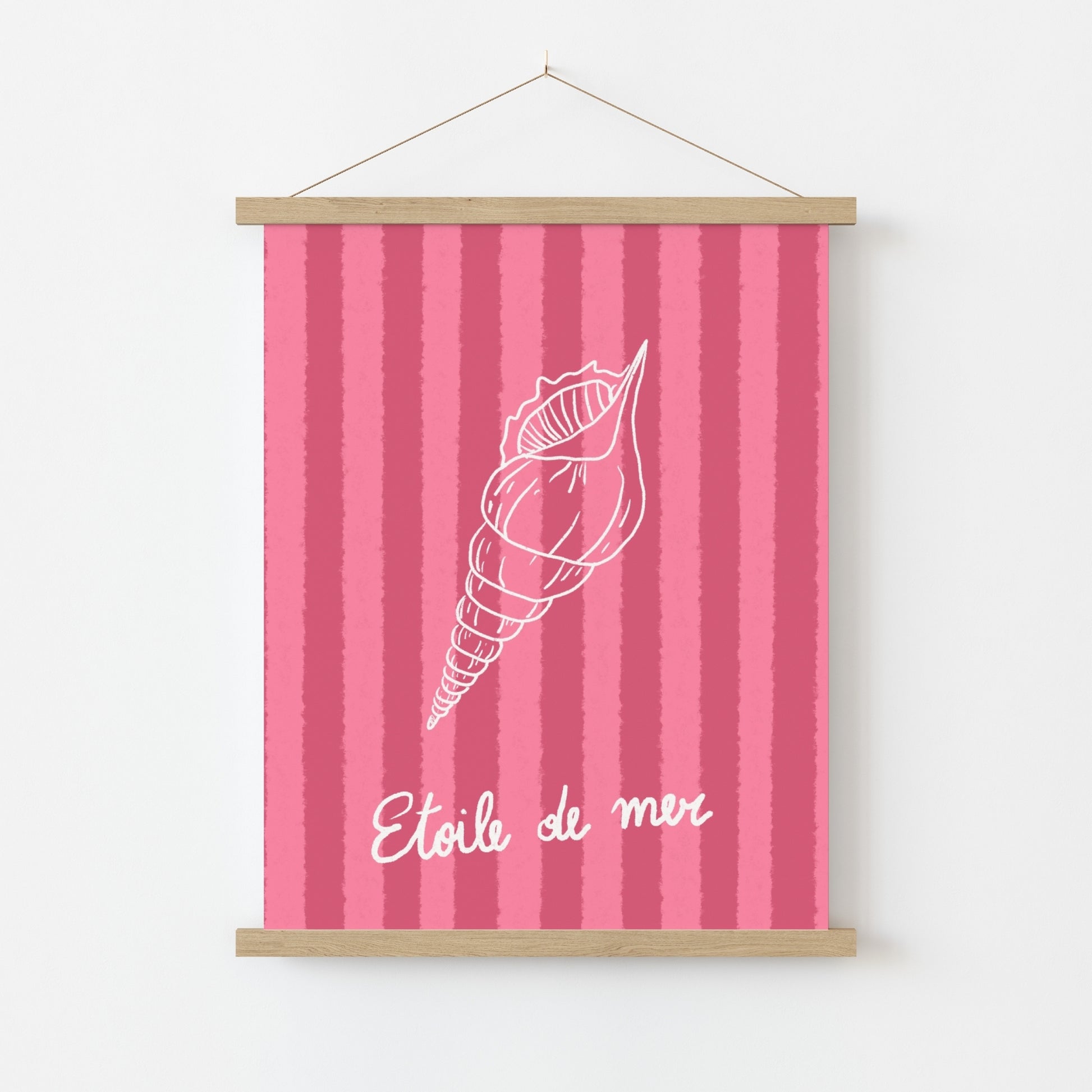 Étoile de Mer Print – Pink French Coastal Wall Art