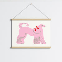 Pink Poodle Wall Art – Cute Dog Print for Girls Room