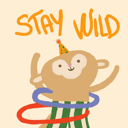 Stay Wild Monkey Print – Fun Nursery Wall Art for Kids