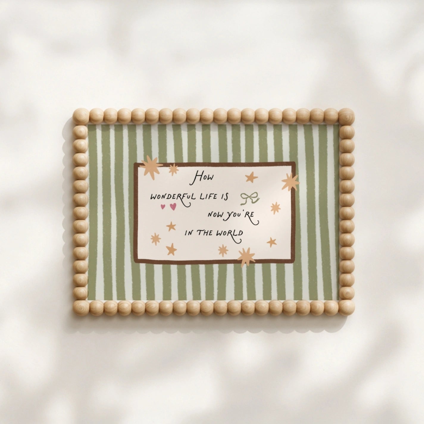 Baby Quote Wall Art Print, Whimsical Kids Decor