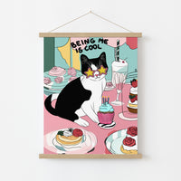 Being Me Is Cool Cat Art – Funky Wall Print