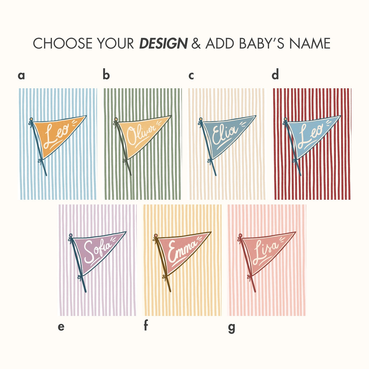 Personalized Nursery Name Wall – Art mural personnalisé