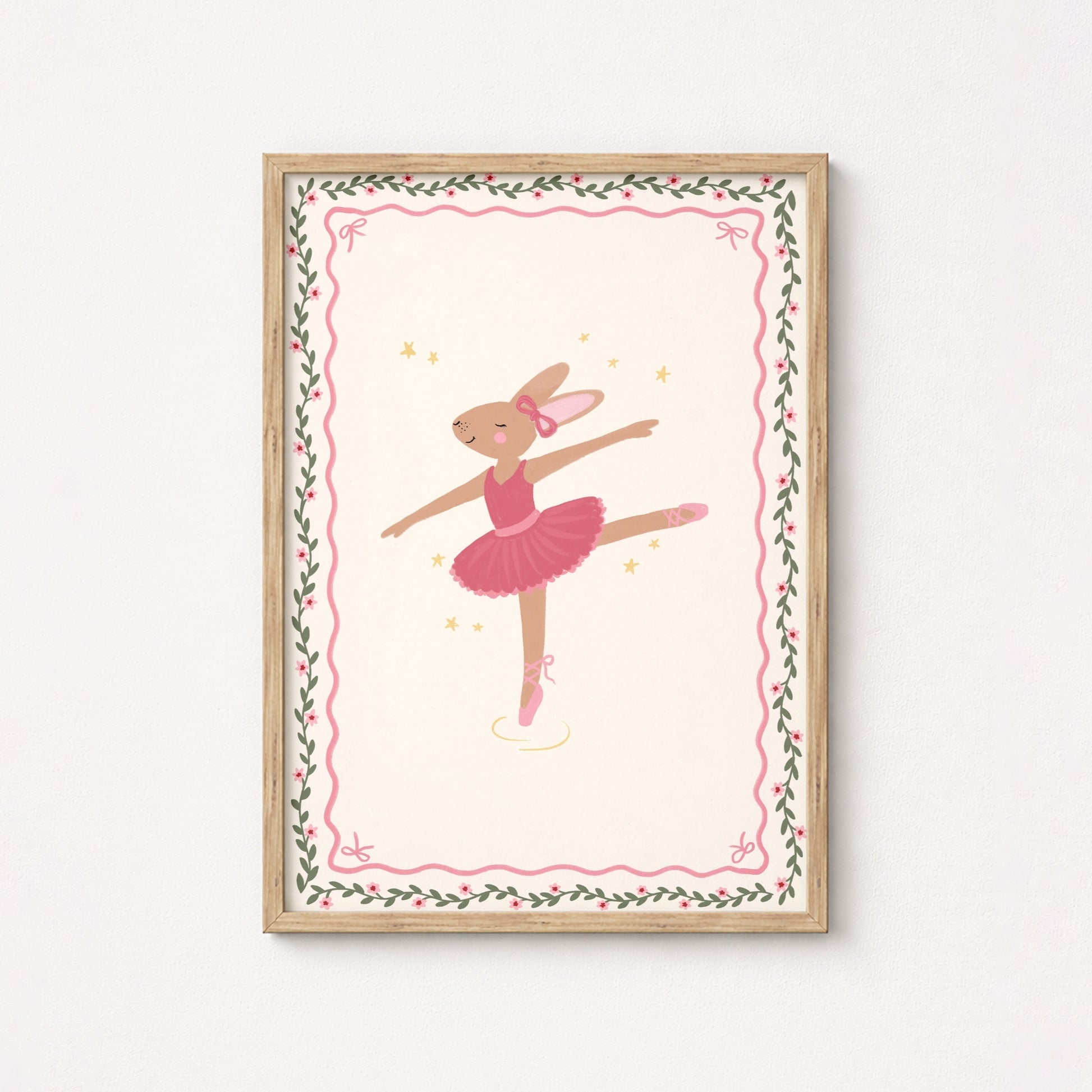 Stampa per cameretta con coniglietto ballerina
