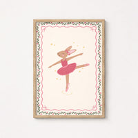 Stampa per cameretta con coniglietto ballerina