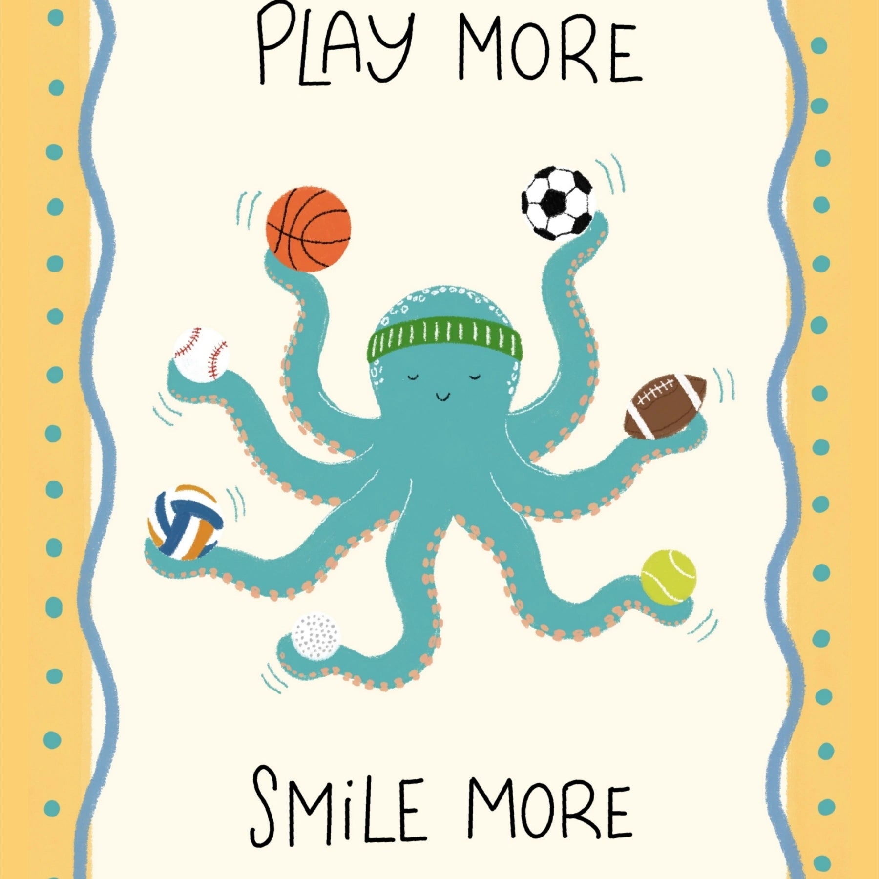 Cute Octopus Sports Print