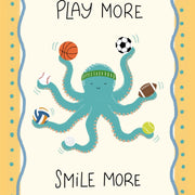 Cute Octopus Sports – Nursery & kids wall art