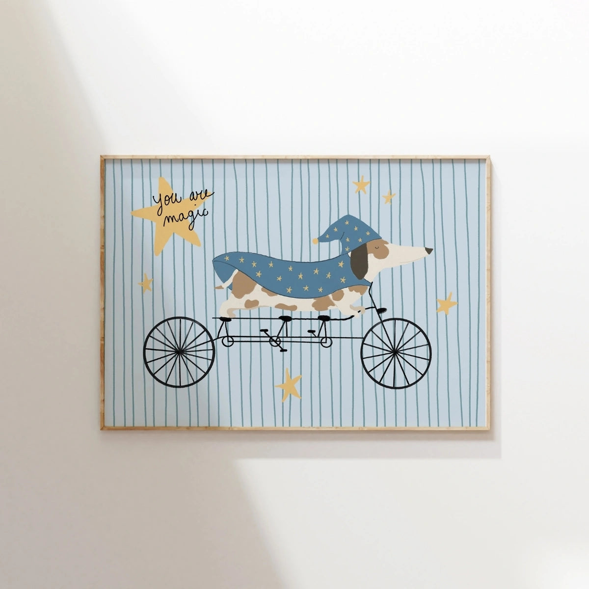Wizard Dog Print, Colorful Kids Decor