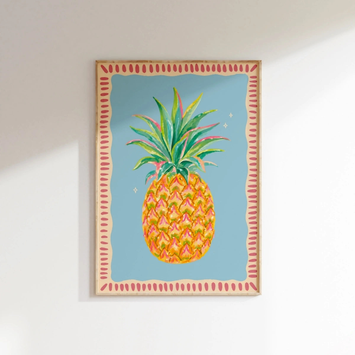 Pineapple Wall Art, Coastal Wall Decor