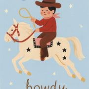 Howdy Cowboy on Horseback – Nursery & Kids Wall Art