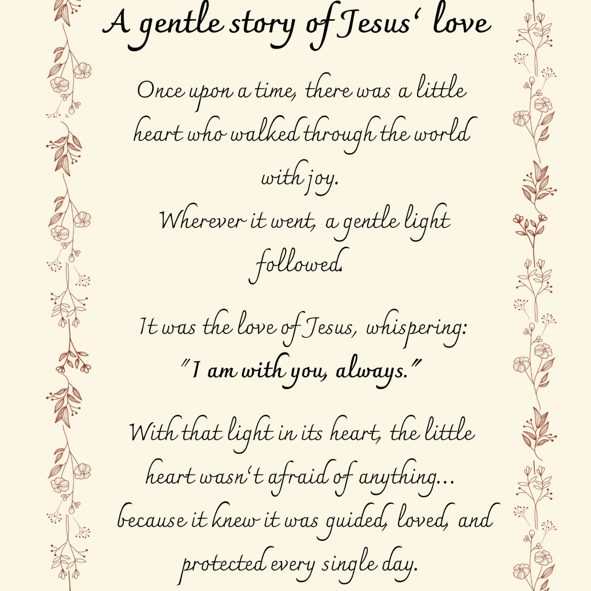 A Gentle Story of Jesus Love