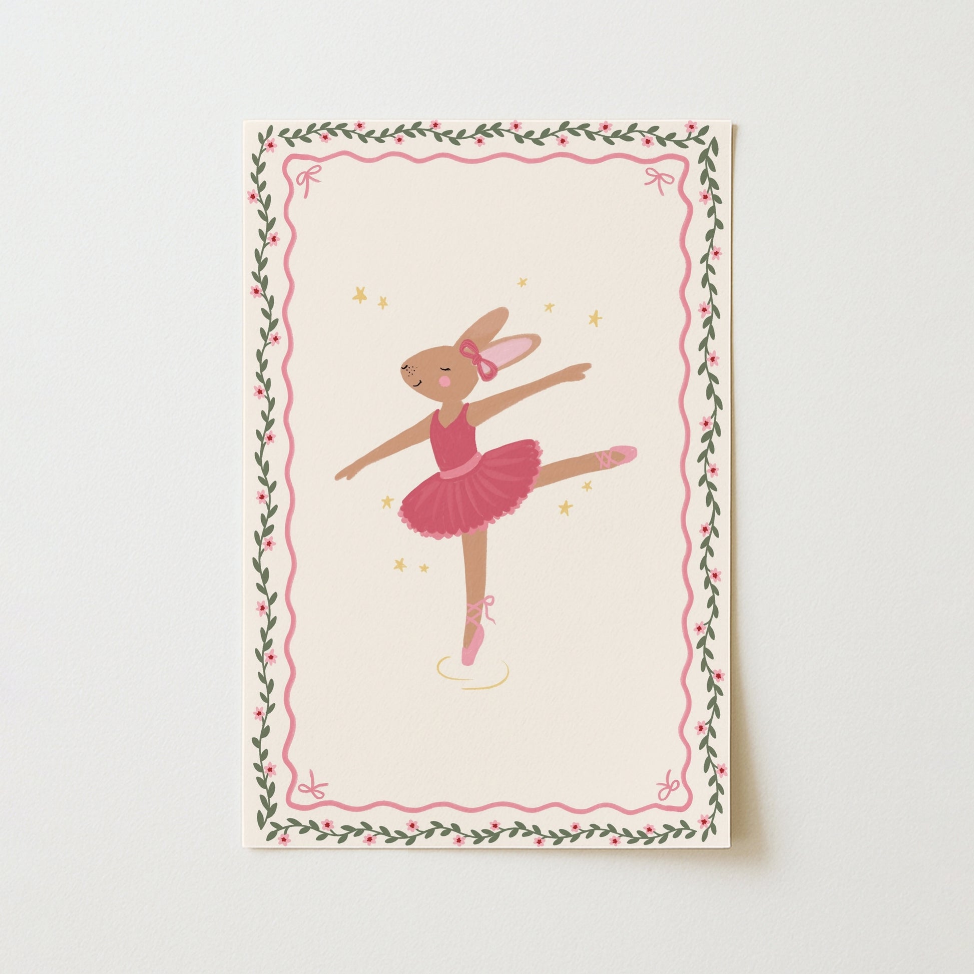 Stampa per cameretta con coniglietto ballerina