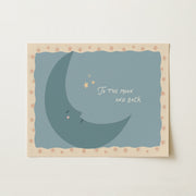 To the Moon and Back With Blue Moon – Nursery & Kids Wall Art