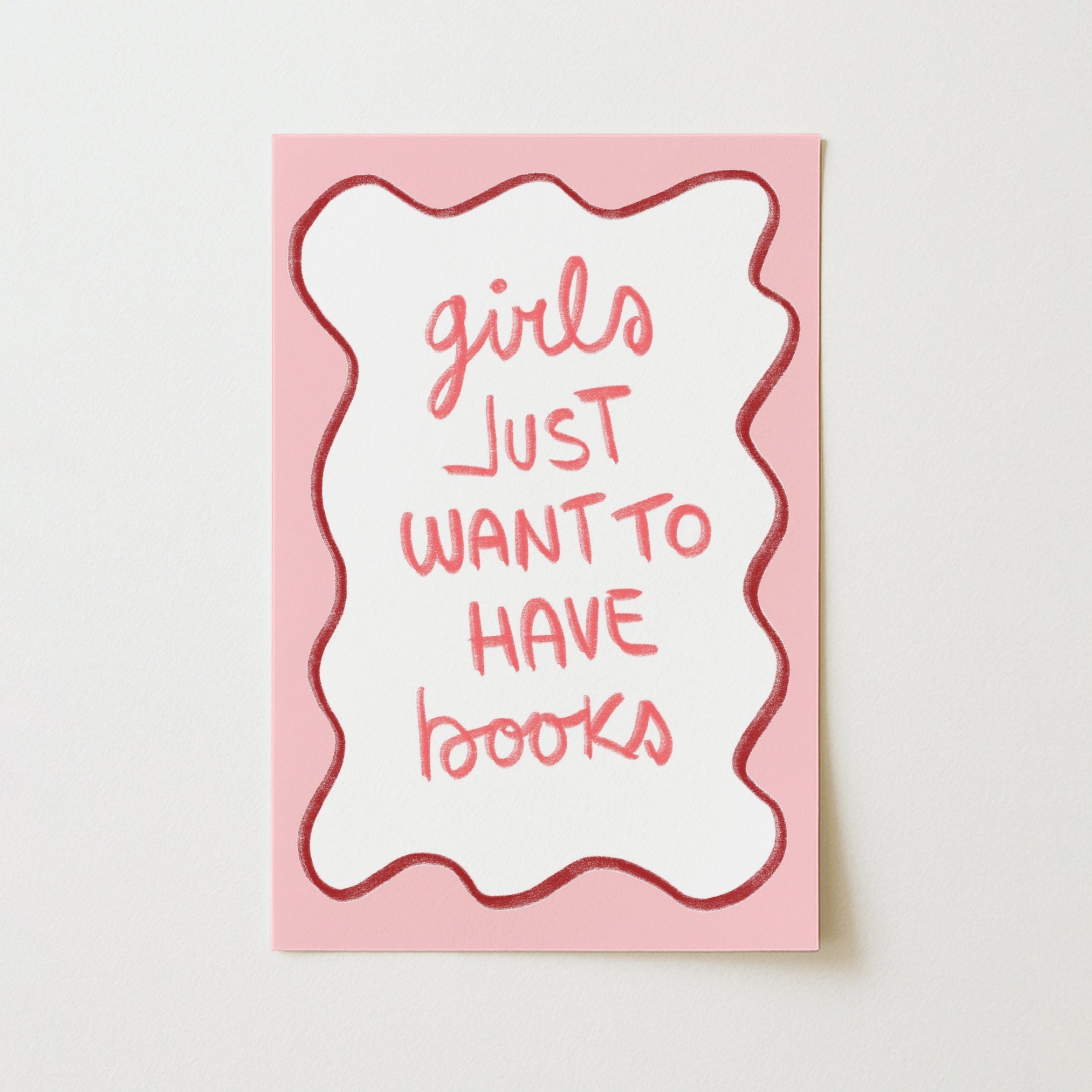 Le ragazze vogliono solo avere libri – Arte murale libresca