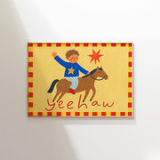 Yeehaw Cowboy on Horseback – Nursery & Kids Wall Art