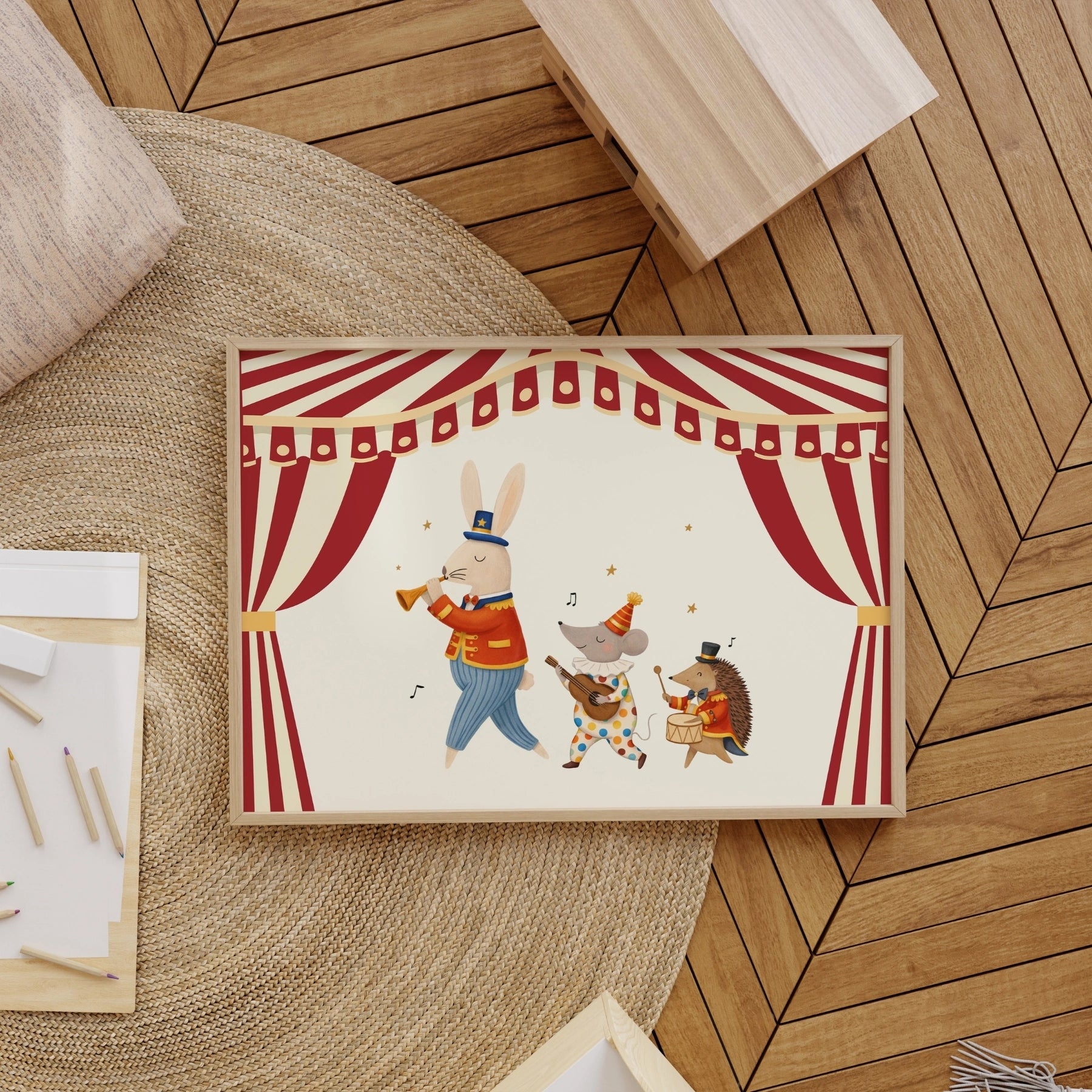 Circus Stage Nursery Print