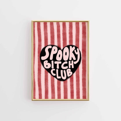 Spooky Bitch Club Wall Art – Funny Halloween Poster