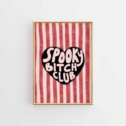 Spooky Bitch Club Wall Art – Funny Halloween Poster