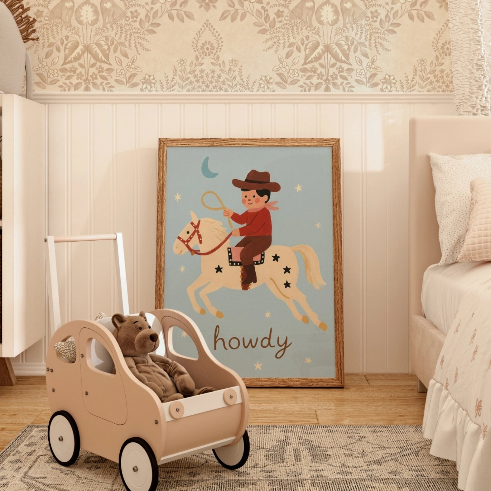 Howdy Cowboy Nursery Print