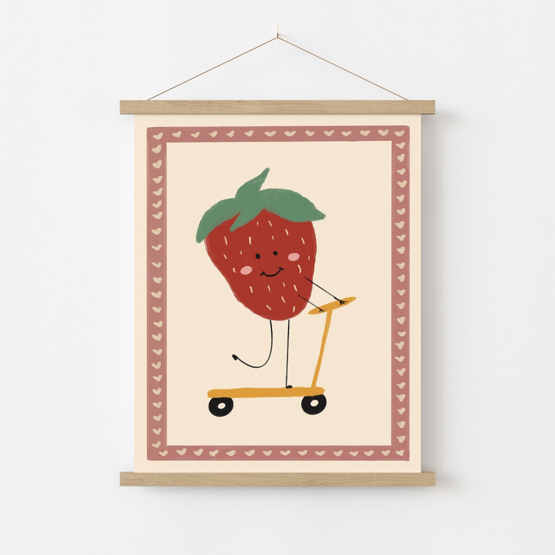 Playful Strawberry Illustration