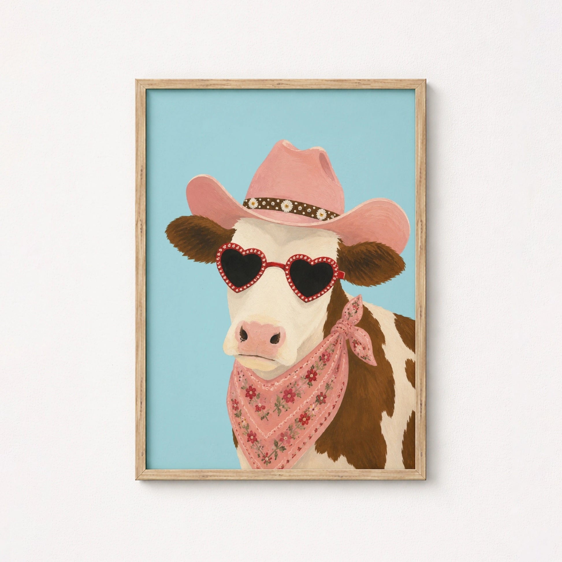 Coastal Cowgirl Cow Wall Art