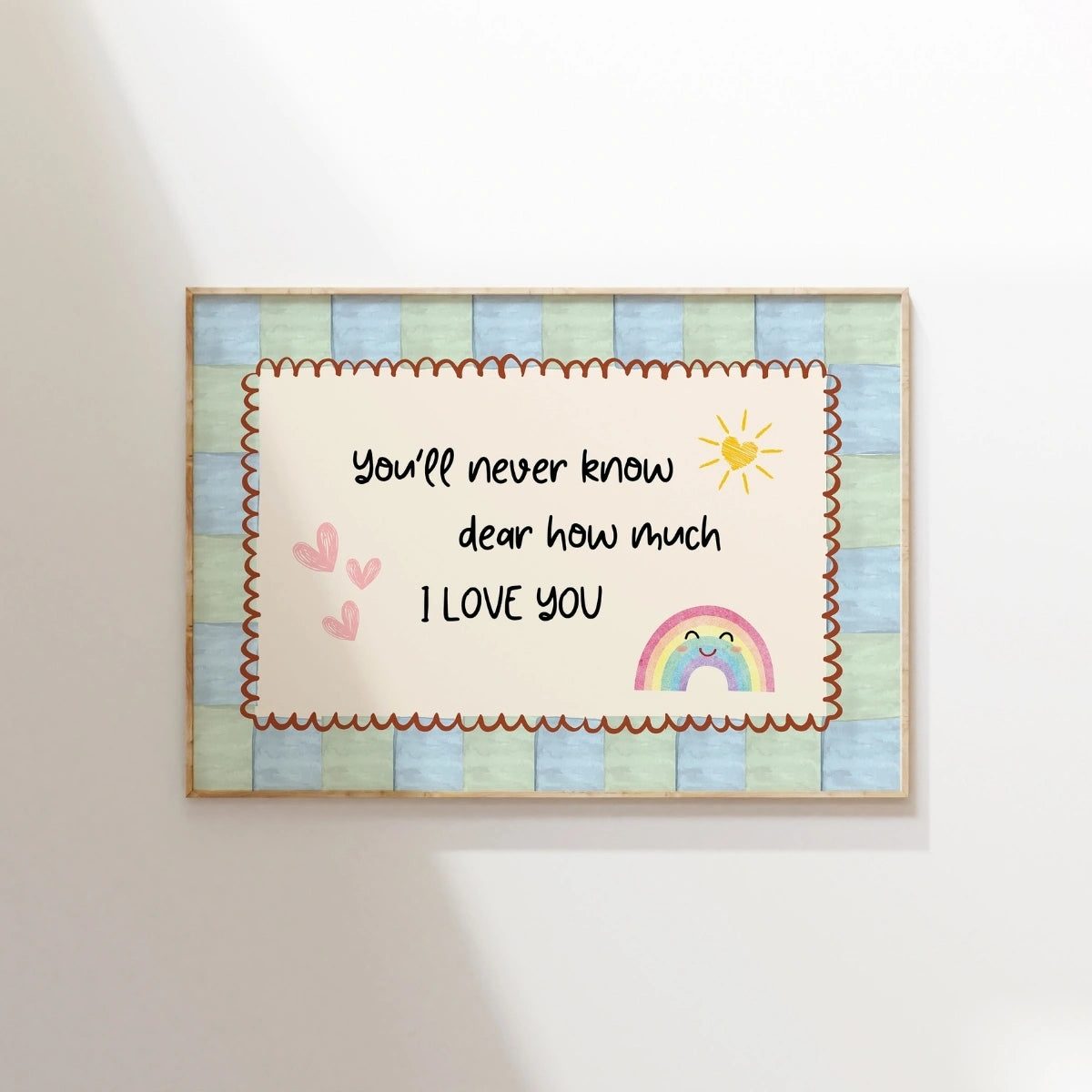 Cute Rainbow Wall Art, Colorful Kids Decor