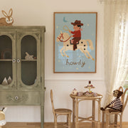 Howdy Cowboy on Horseback – Nursery & Kids Wall Art