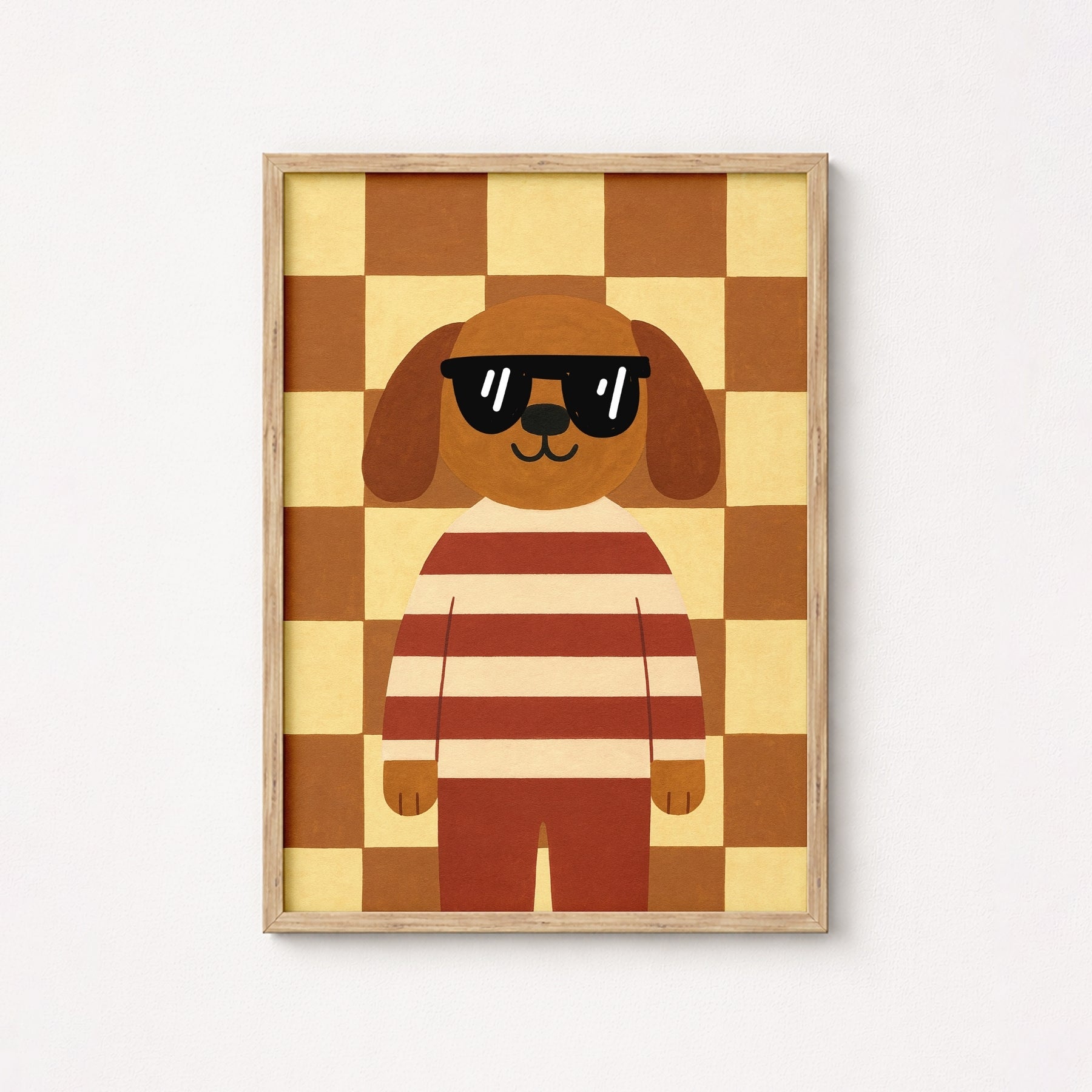 Décoration murale pour chambre d'enfant avec un chien cool