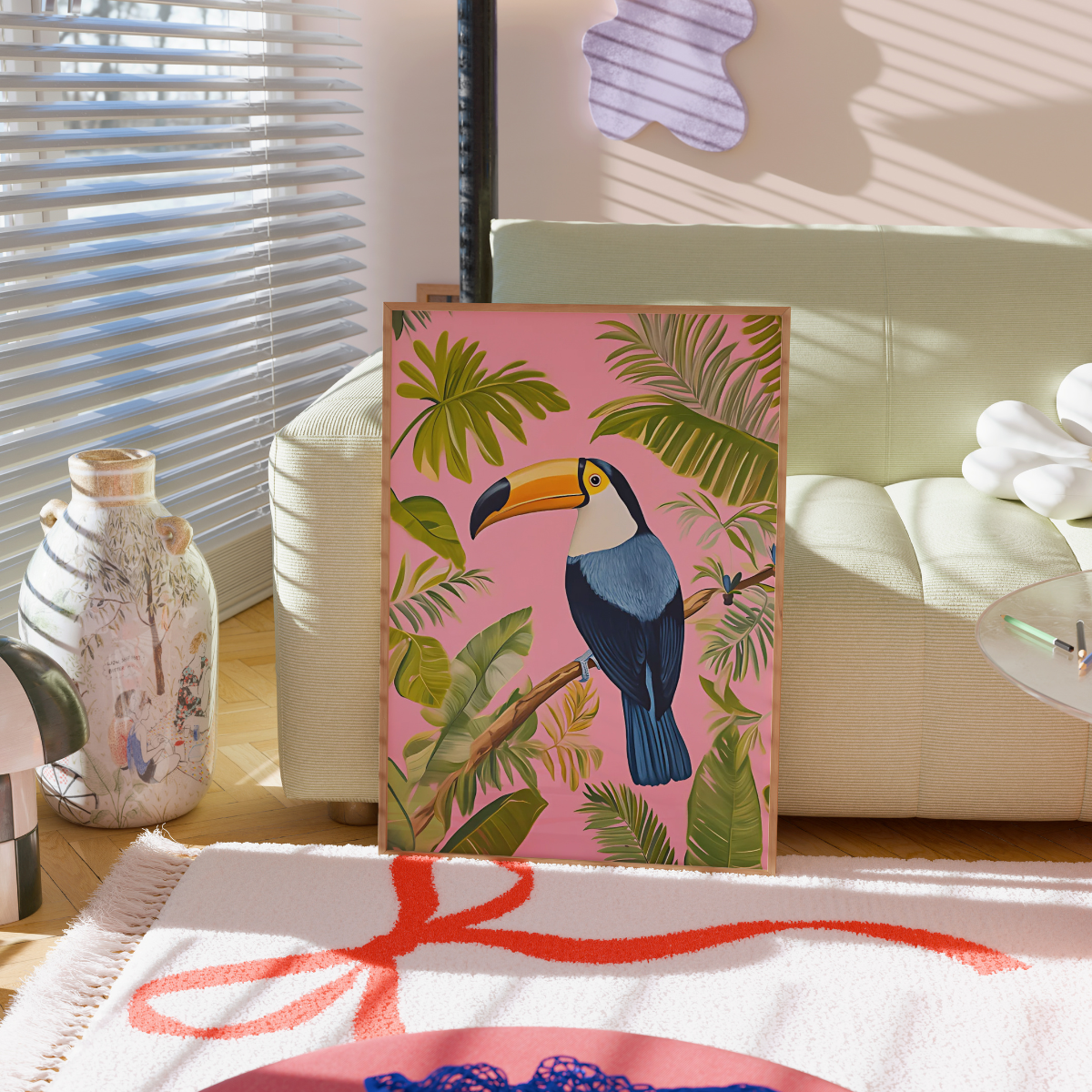 Tropical Toucan Wall Art – Vibrant Jungle Bird Print