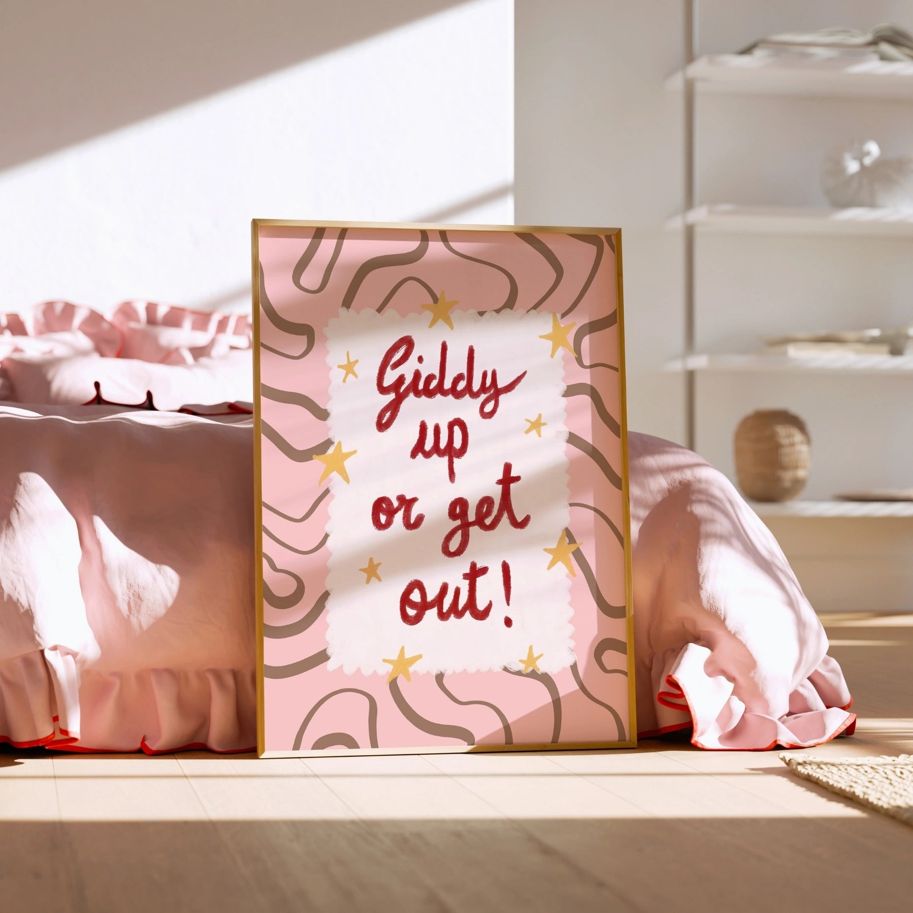 Giddy Up or Get Out Wall Art