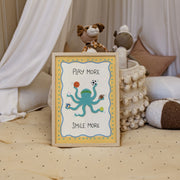 Cute Octopus Sports – Nursery & kids wall art