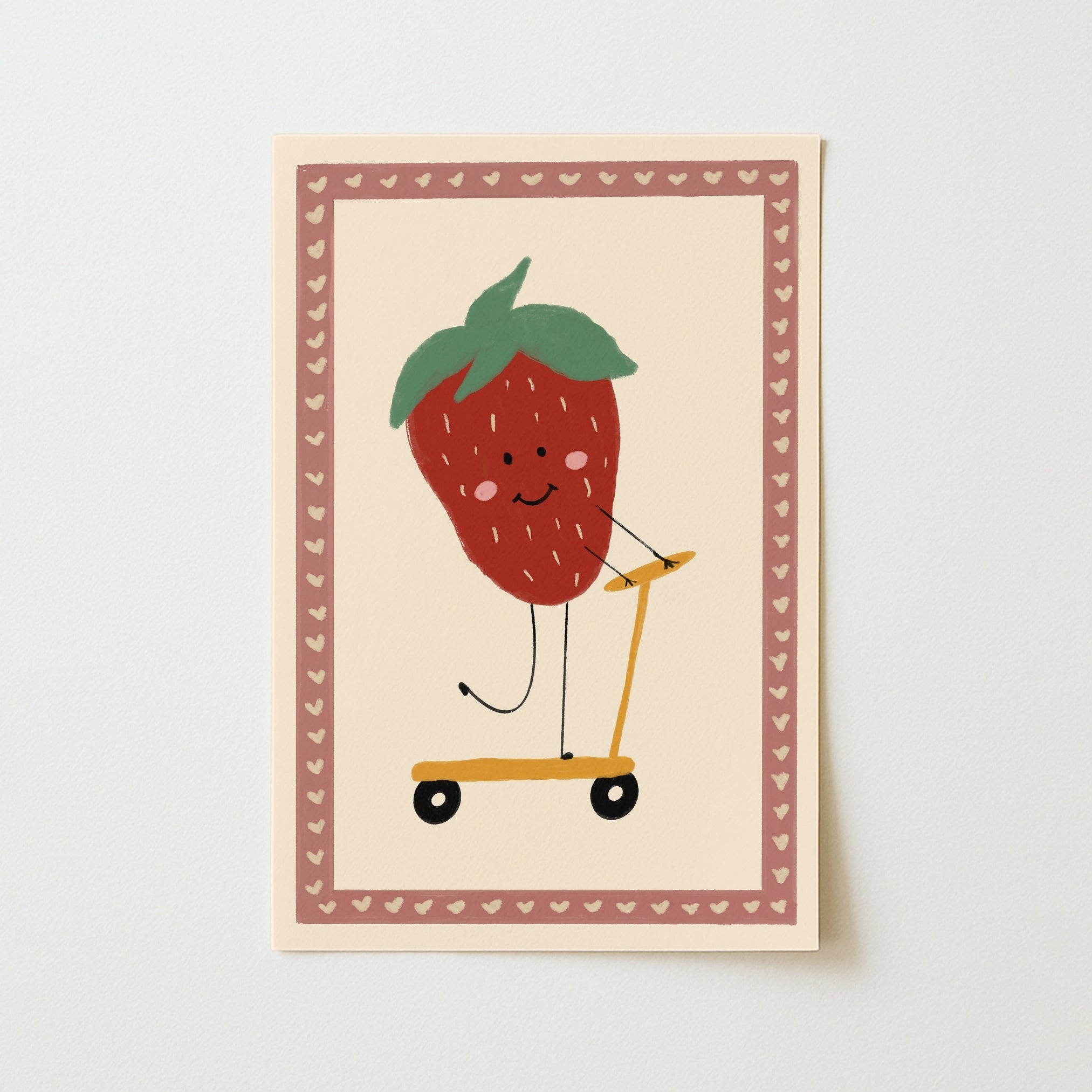 Playful Strawberry Illustration