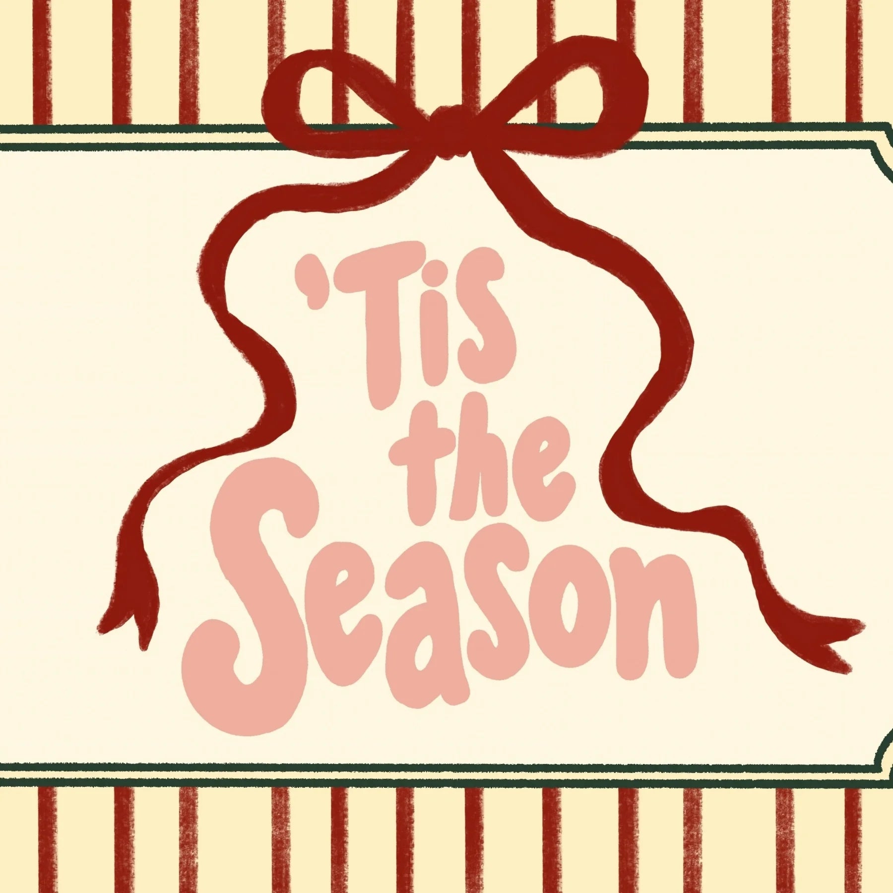 Tis the Season with Red Bow – Poster di Natale