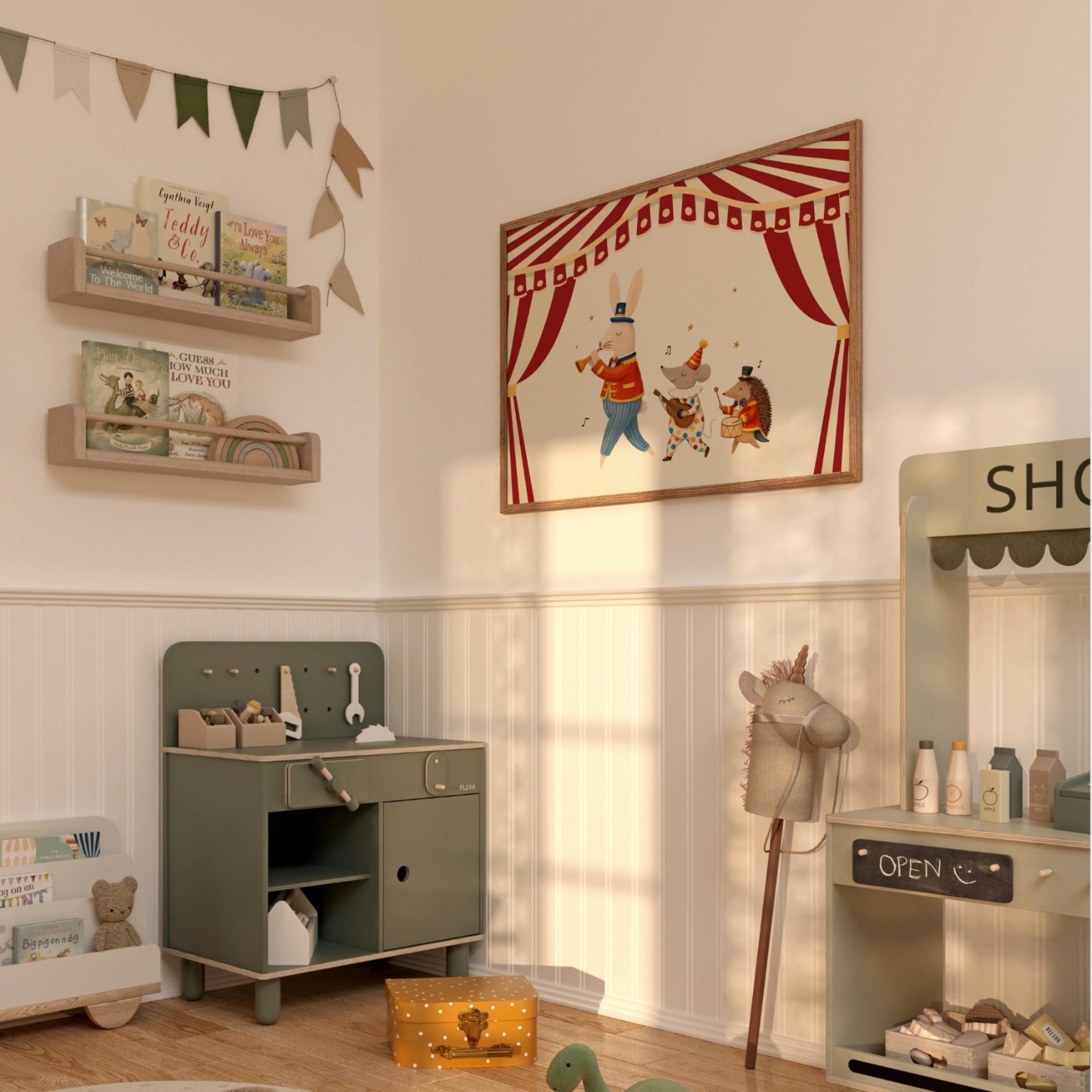 Circus Stage Nursery Print