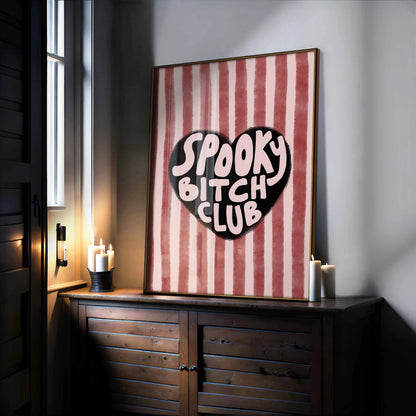 Spooky Bitch Club Wall Art – Funny Halloween Poster