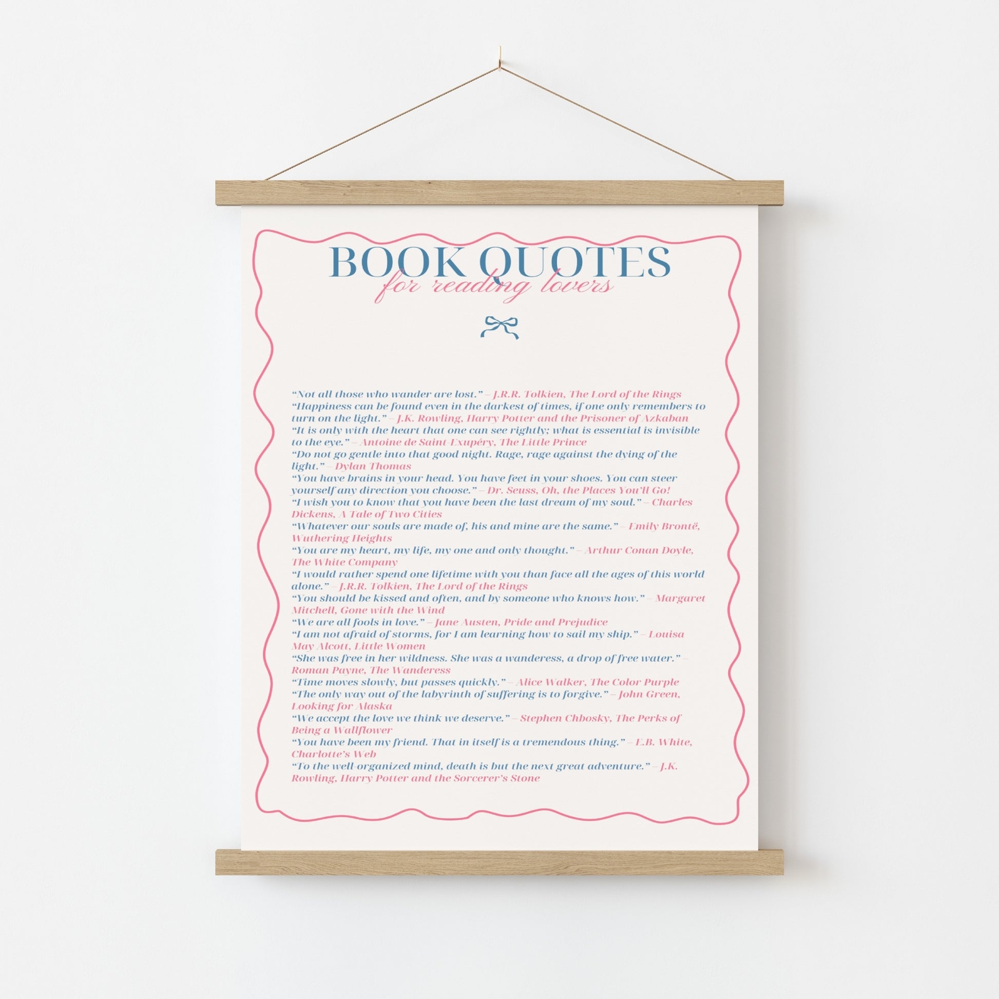 Quotes & Books Print – Literary Wall Art for Readers