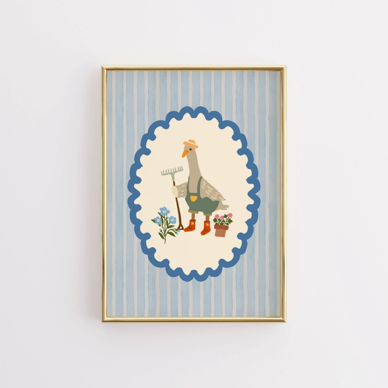Goose Gardener Nursery Print