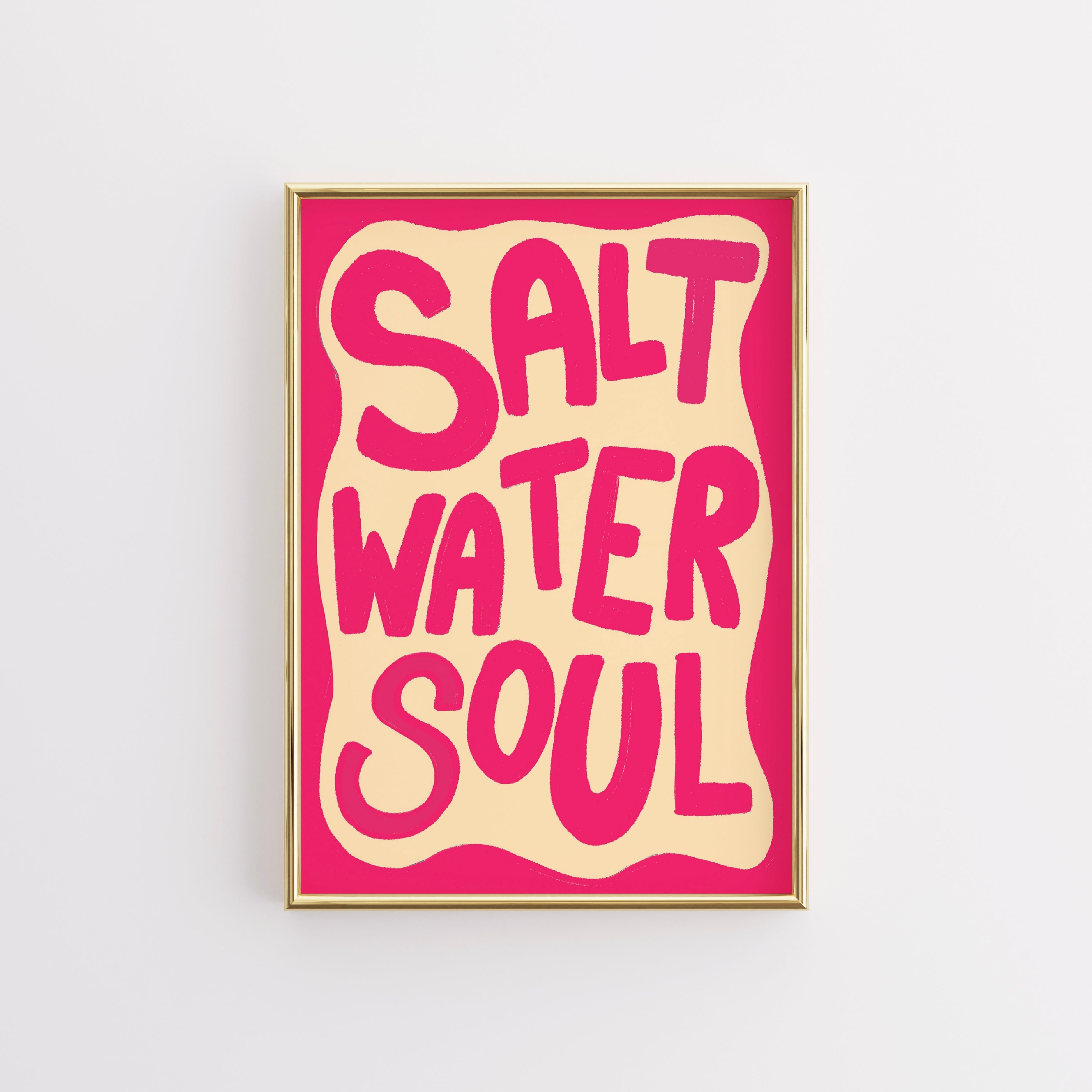 Salt Water Soul Wall Art – Coastal Beach Print