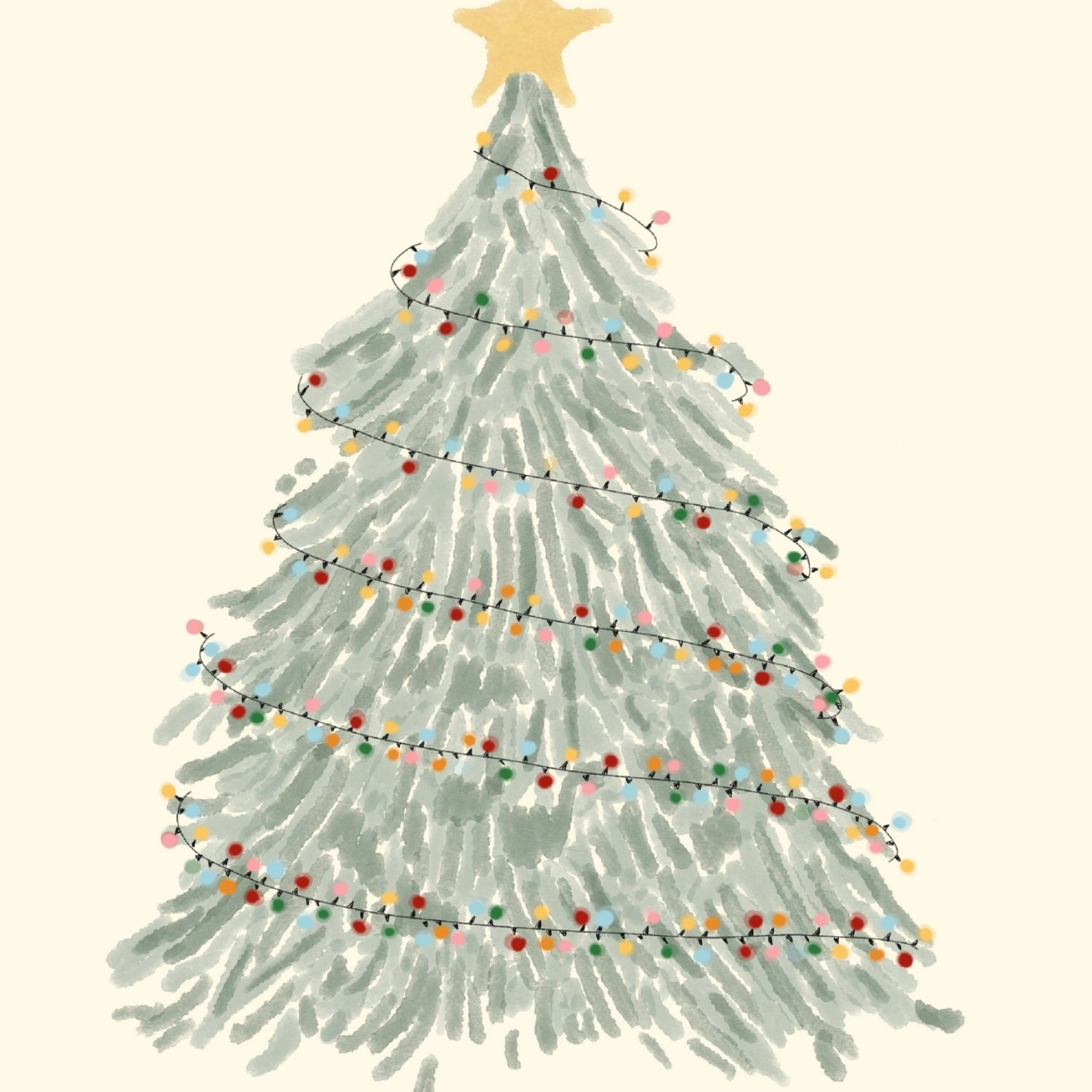 Classic Christmas Tree Wall Art