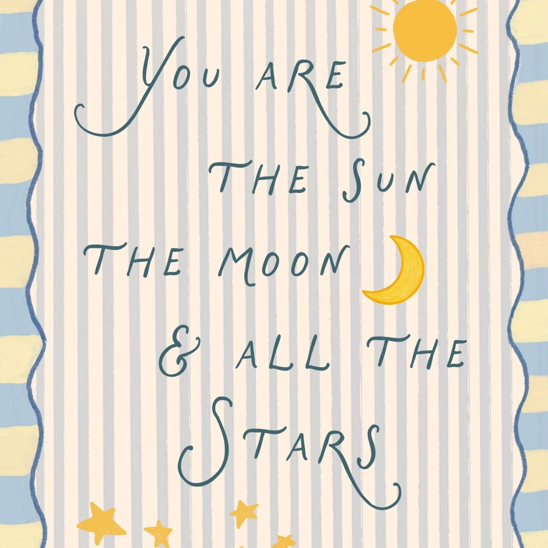 Stampa con citazione celestiale