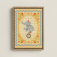 Circus Elephant Nursery Canvas Print