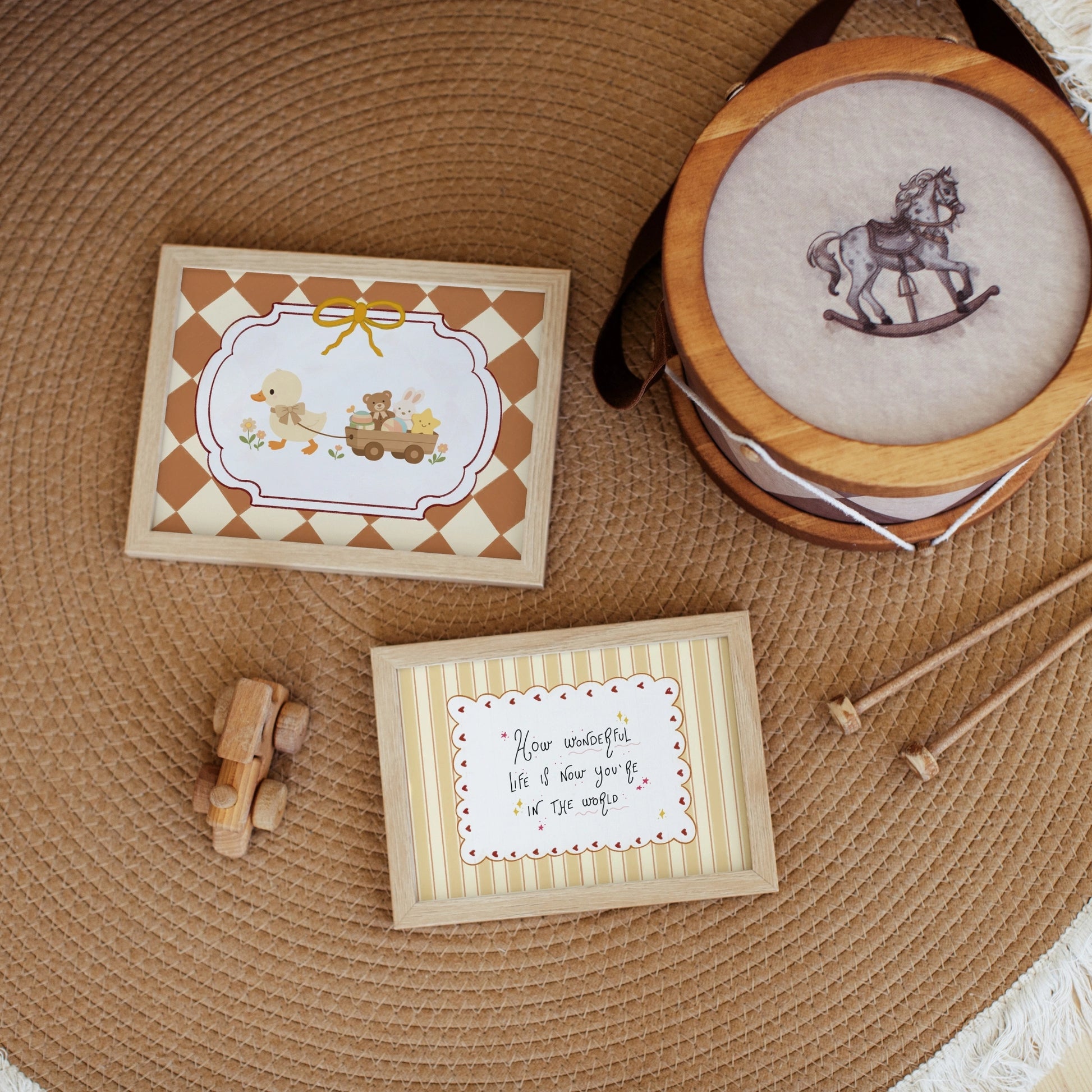 Ensemble de 16 affiches chrétiennes artisanales pour chambre d'enfant